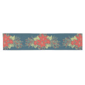 クリスマスポインセティアススワッグ14インチX 72インチテーブルランナー ショートテーブルランナー (横)