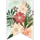 クリスマスポインセティアスプレンダーホリデー バンティングフラッグ (第1の旗)