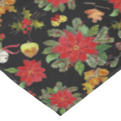 クリスマスポインセティアスベルズアコーズパインコーン テーブルクロス (アングル)