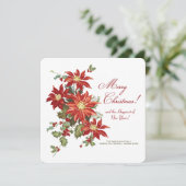 クリスマスポインセティアスホリデイカード シーズンカード (スタンド正面)