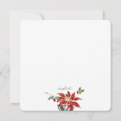 クリスマスポインセティアスホリデイカード シーズンカード (裏面)