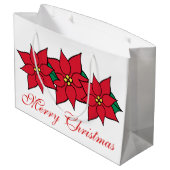クリスマスポインセティアスホリデイ抱き枕 ラージペーパーバッグ (裏面アングル)