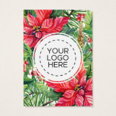 クリスマスポインセティアス花イヤリングディスプレイカード (裏面)