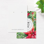 クリスマスポインセティアス花イヤリングディスプレイカード (デスク)