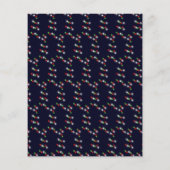 クリスマスポインセティアディナー招待状レッドBLUE金ゴールド (裏面)