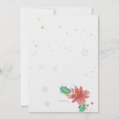 クリスマスポインセティアフレーム招待状 招待状 (裏面)