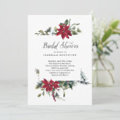 クリスマスポインセティアフローラブライダルシャワー 招待状 (スタンド正面)