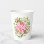 クリスマスポインセティアホリデイフローラ 紙コップ (裏面)