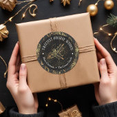 クリスマスポインセティアホームメイドフードホリデイベーキング ラウンドシール