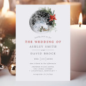 クリスマスポインセティアムーン結婚フローラ 招待状