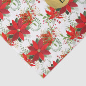 クリスマスポインセティアレッド金ゴールドホリデーフローラ 薄葉紙 (詳細)