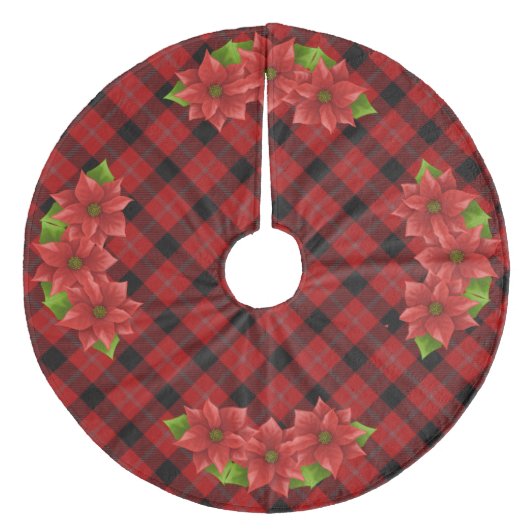 クリスマスポインセティシアツリースカート フリース ツリースカート (正面)