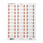 クリスマスポインセテ縁どィア ラベル (フルシート)