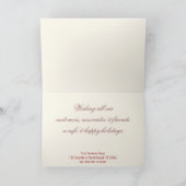 クリスマスポイントスタイリッシュティアグリーティングカード シーズンカード (内部)