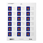 クリスマスポイントセッティア差出人住所ラベル ラベル (フルシート)