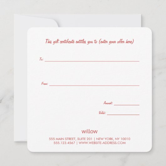 クリスマスポイント券 (裏面)