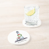 クリスマスポイント素晴らしライトハウスサンドストーンコースター コースター (側面)