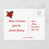 クリスマスポイント設定シアフラワーフェアリー葉書 シーズンポストカード (裏面)