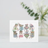 クリスマスポケットネズミ ポストカード (スタンド正面)