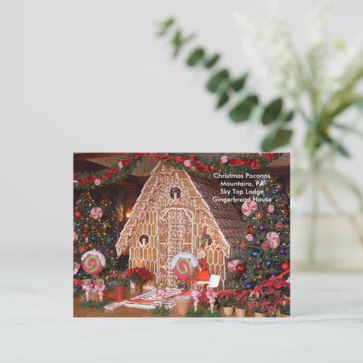 クリスマスポコノスマウンテンズPAスカイトップロッジ シーズンポストカード (スタンド正面)