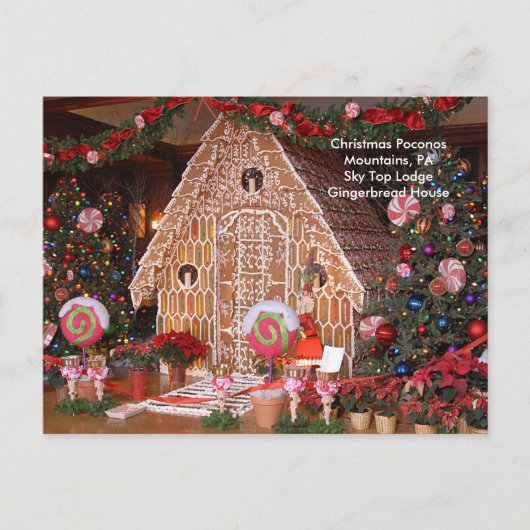 クリスマスポコノスマウンテンズPAスカイトップロッジ シーズンポストカード (正面)