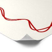 クリスマスポスタモダンーとトレンディーレッド ポスター (角)