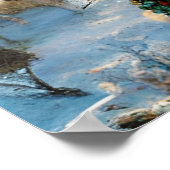 クリスマスポスターの美しい村の家 ポスター (角)