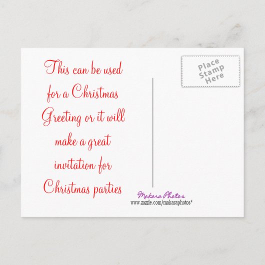 クリスマスポストカカスタマイズキ インビテーションポストカード (裏面)