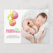クリスマスポストカモダンッメリーカー&明るい写真 シーズンポストカード (正面)