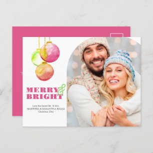 クリスマスポストカモダンッメリーカー&明るい写真 シーズンポストカード