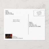 クリスマスポストカードに光を当てる ポストカード (裏面)