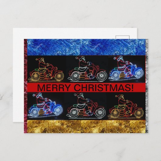 クリスマスポストカードのバイク シーズンポストカード (正面/裏面)