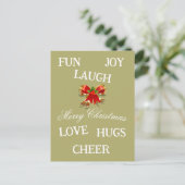 クリスマスポストカードの喜び ポストカード (スタンド正面)