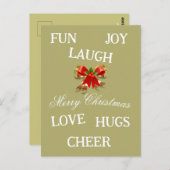 クリスマスポストカードの喜び ポストカード (正面/裏面)