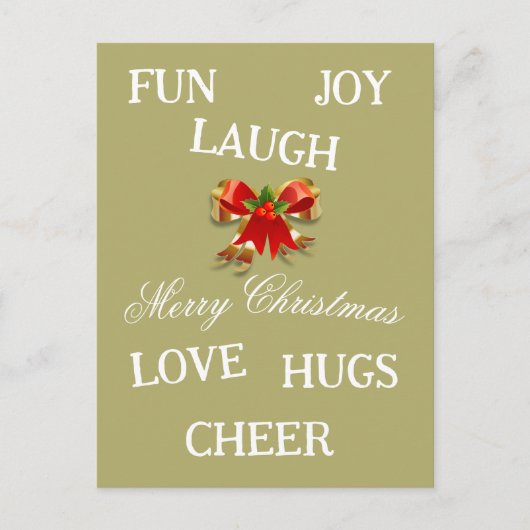 クリスマスポストカードの喜び ポストカード (正面)