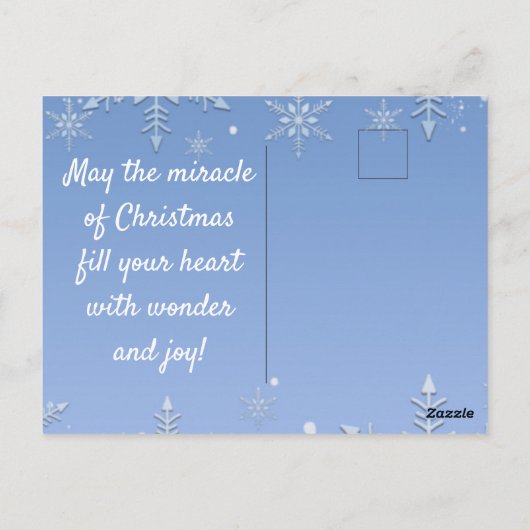 クリスマスポストカードの奇跡 ポストカード (裏面)