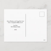 クリスマスポストカードの雪だるま シーズンポストカード (裏面)