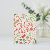 クリスマスポストカードデザイン ポストカード (スタンド正面)