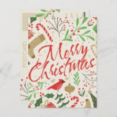 クリスマスポストカードデザイン ポストカード (正面/裏面)