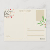 クリスマスポストカードデザイン ポストカード (裏面)