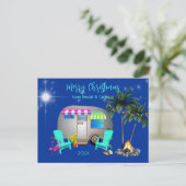 クリスマスポストカードトロピカルキャンプテーマ ポストカード (スタンド正面)