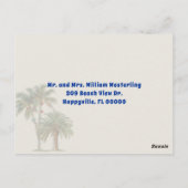 クリスマスポストカードトロピカルキャンプテーマ ポストカード (裏面)