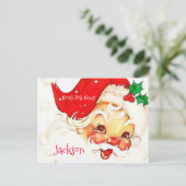 クリスマスポストカードノースポールヴィンテージサンタ ポストカード (スタンド正面)