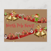 クリスマスポストカードノースポール小妖精や小人 ポストカード (正面)