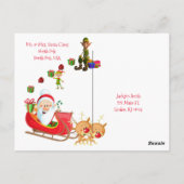 クリスマスポストカードノースポール雪だるま ポストカード (裏面)