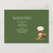 クリスマスポストカードパーティの招待状 インビテーションポストカード (裏面)