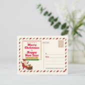 クリスマスポストカードパーティの招待状 インビテーションポストカード (スタンド正面)