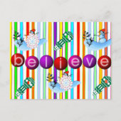 クリスマスポストカード信じ雪だるま ポストカード (正面)