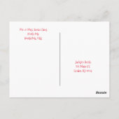 クリスマスポストカード北極オポッサム ポストカード (裏面)