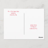 クリスマスポストカード北極サンタキッテン猫 ポストカード (裏面)